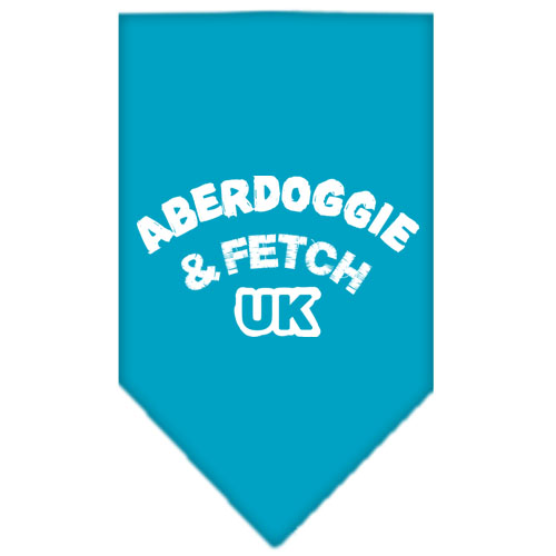 Aberdoggie UK Screen Print Bandana Turquoise Small